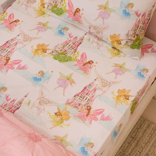 FairyLand White Organic Cotton Bedsheet Set
