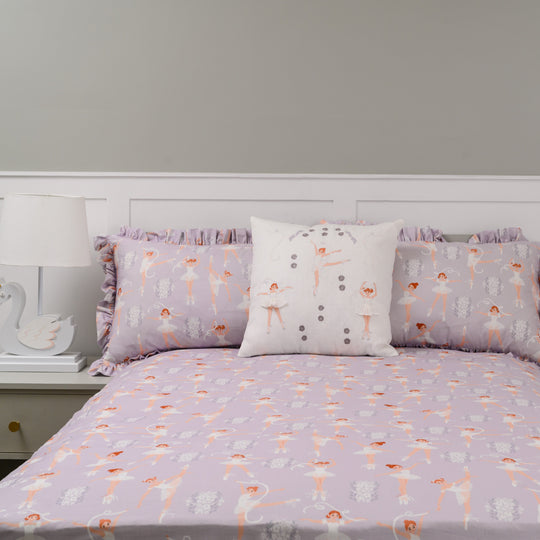 Petite Ballerina - Soft Lilac Organic Cotton Bedsheet Set