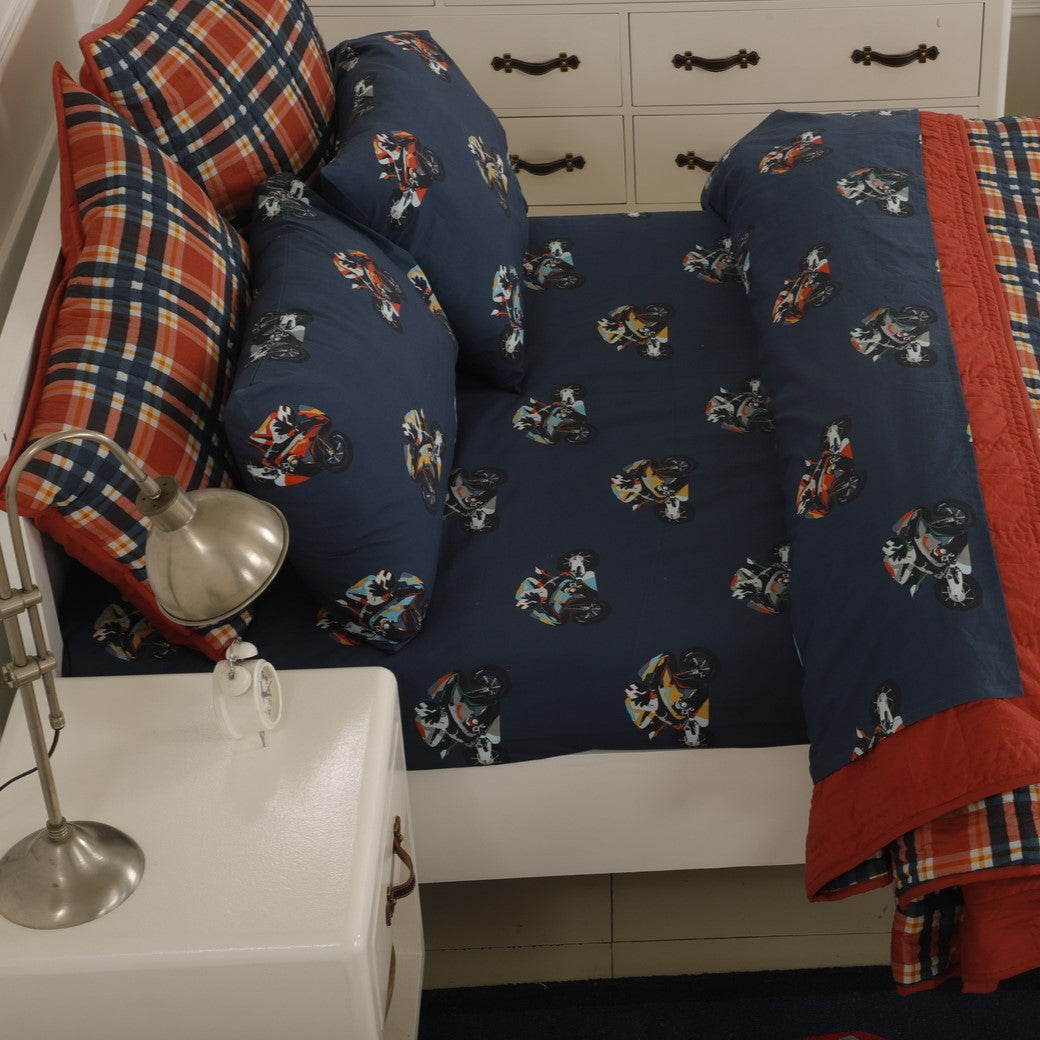 Super Bikes Organic Cotton Bedsheet Set