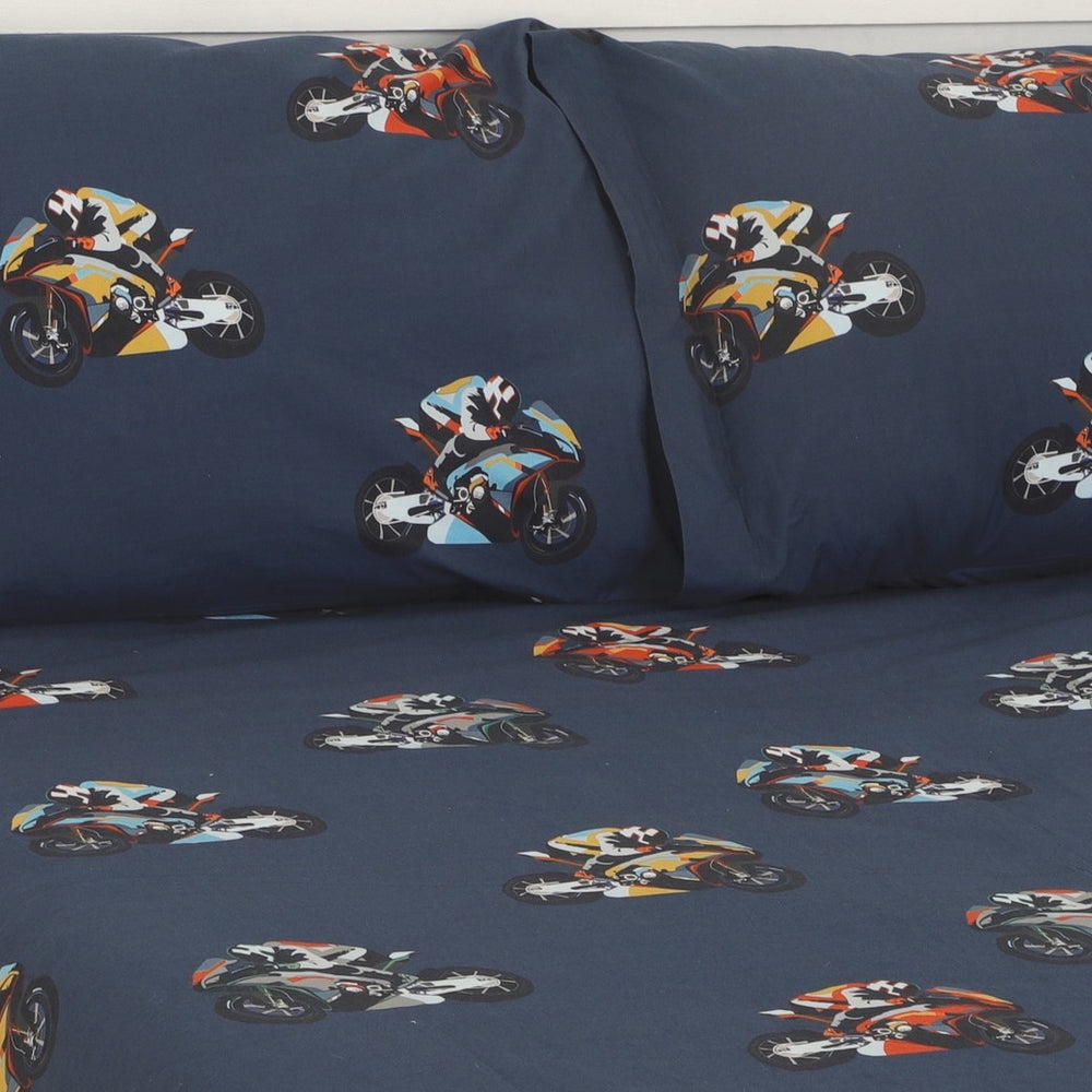 Super Bikes Organic Cotton Bedsheet Set