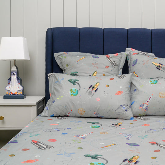 Cosmic Adventures Organic Cotton Bedsheet Set