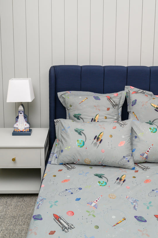 Cosmic Adventures Organic Cotton Bedsheet Set