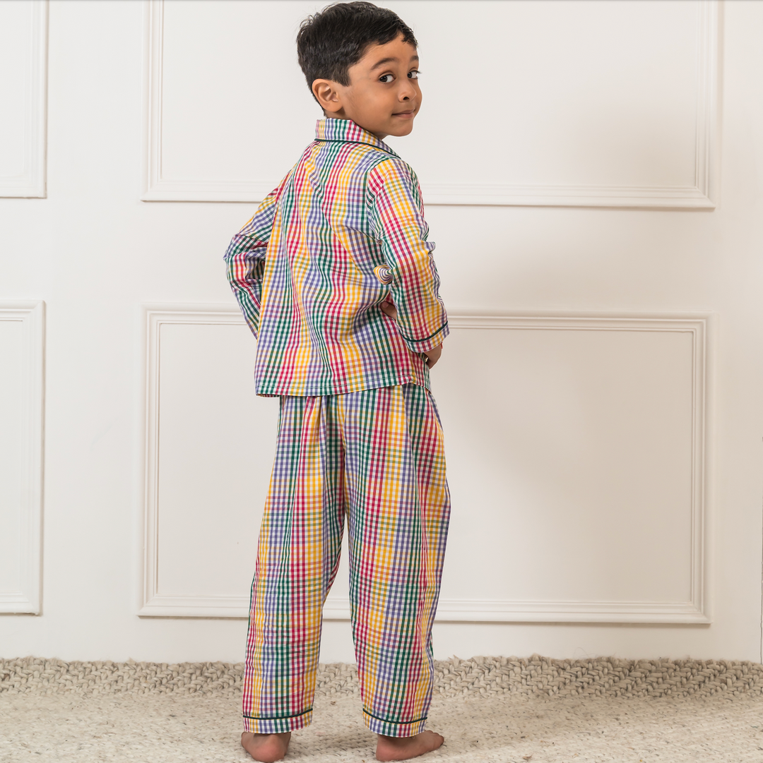 Spectrum Checks Cotton Nightsuit