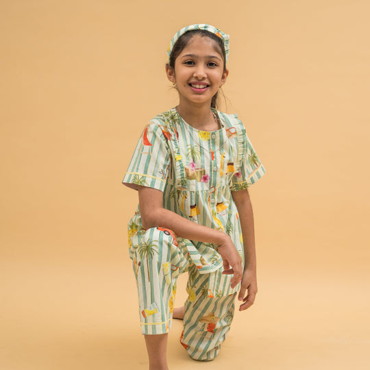 Beachy Sunsets Organic Cotton Nightsuit - Girls
