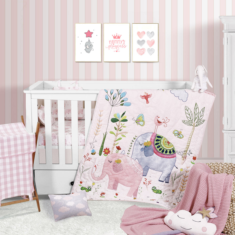 Ellie's Baby Steps Pillow, Bolster & Diaper Pouch Set