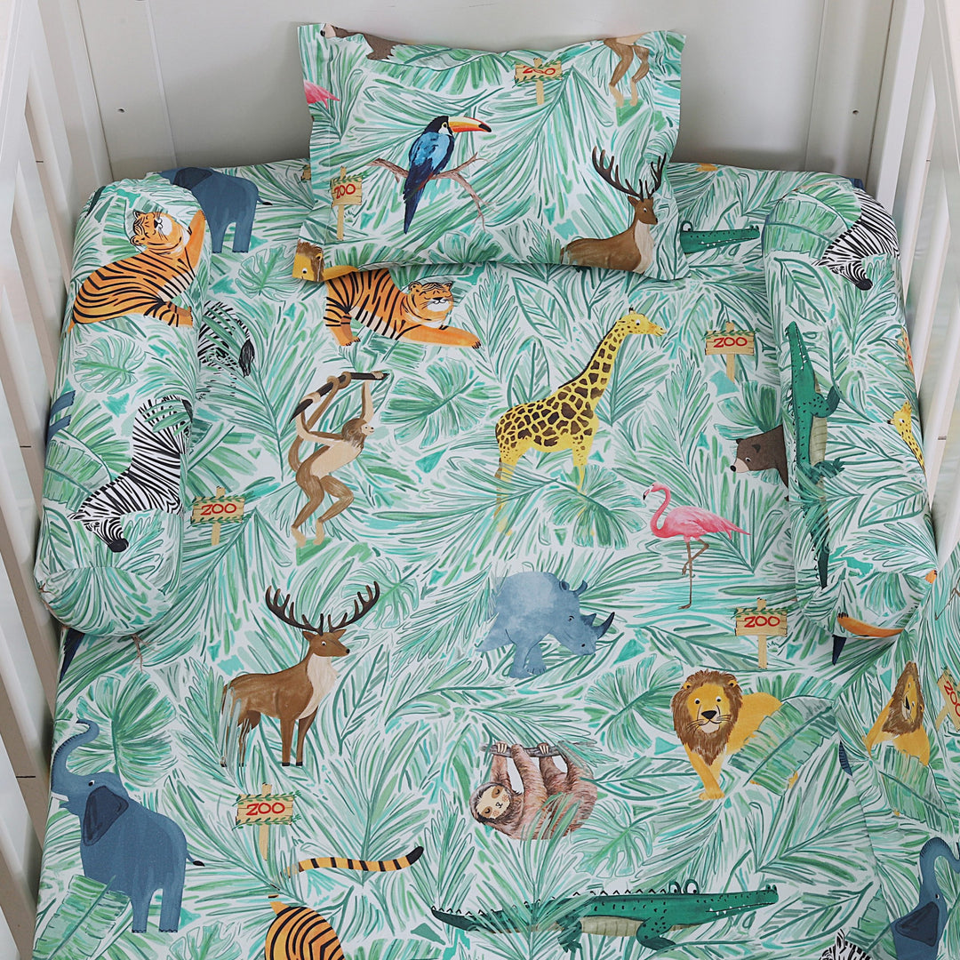 Jungle Safari Organic Cotton Fitted Sheet