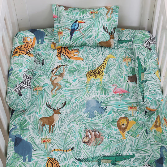 Jungle Safari Organic Cotton Fitted Sheet