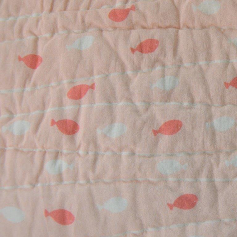 Mermaid Tea Party Organic Cotton Quilted Pillow