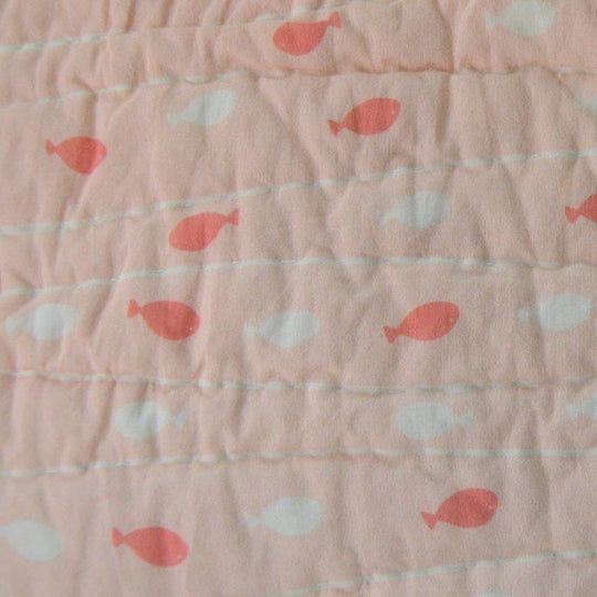 Mermaid Tea Party Organic Cotton Quilted Pillow