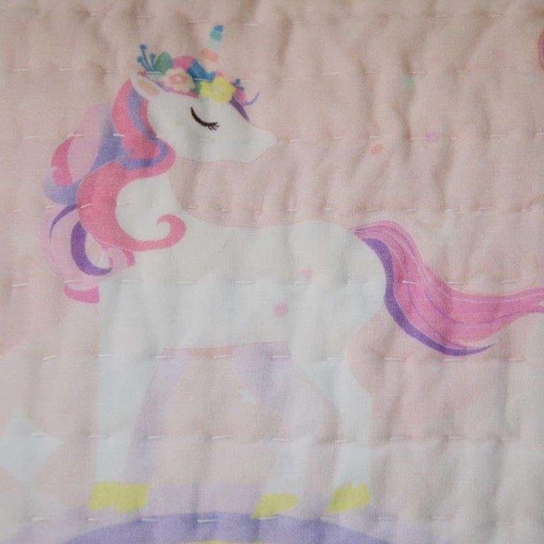 Unicorn Magical Kingdom Organic Cotton Quilted Pillow