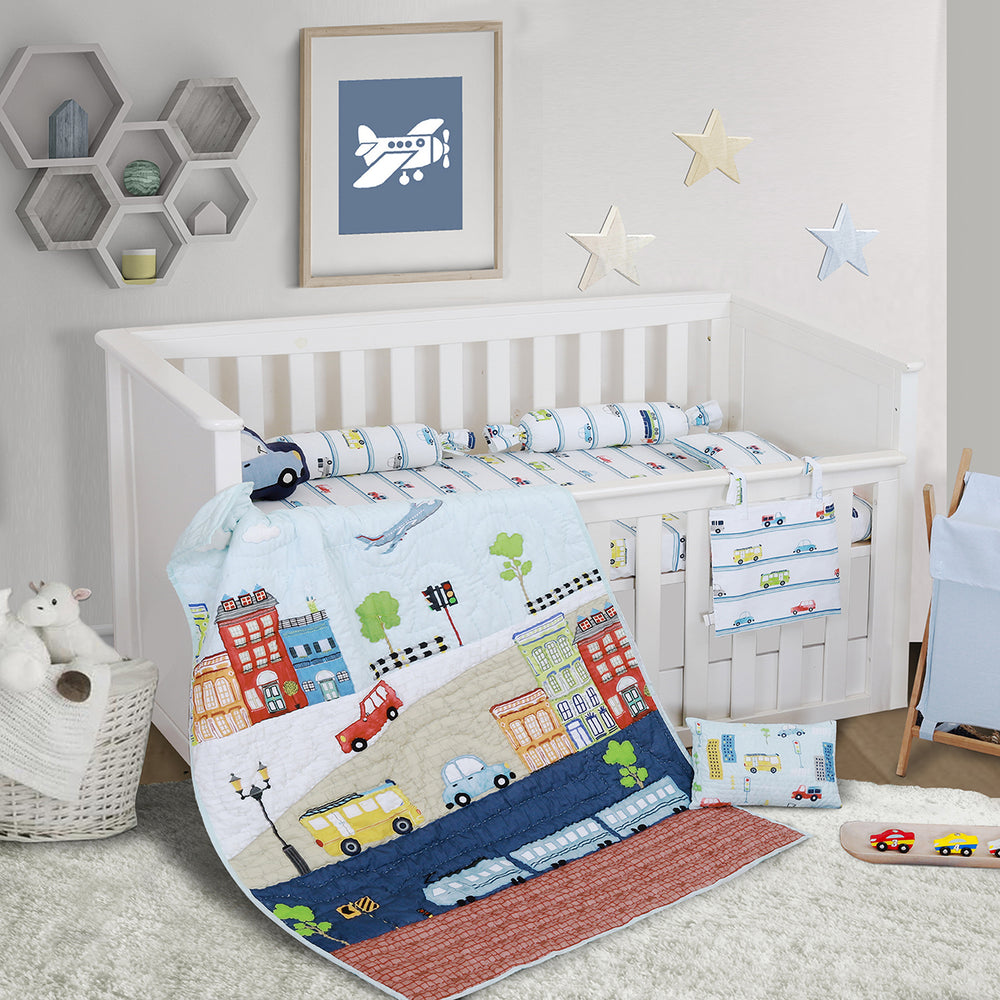 Little Engines Pillow, Bolster & Diaper Pouch Set