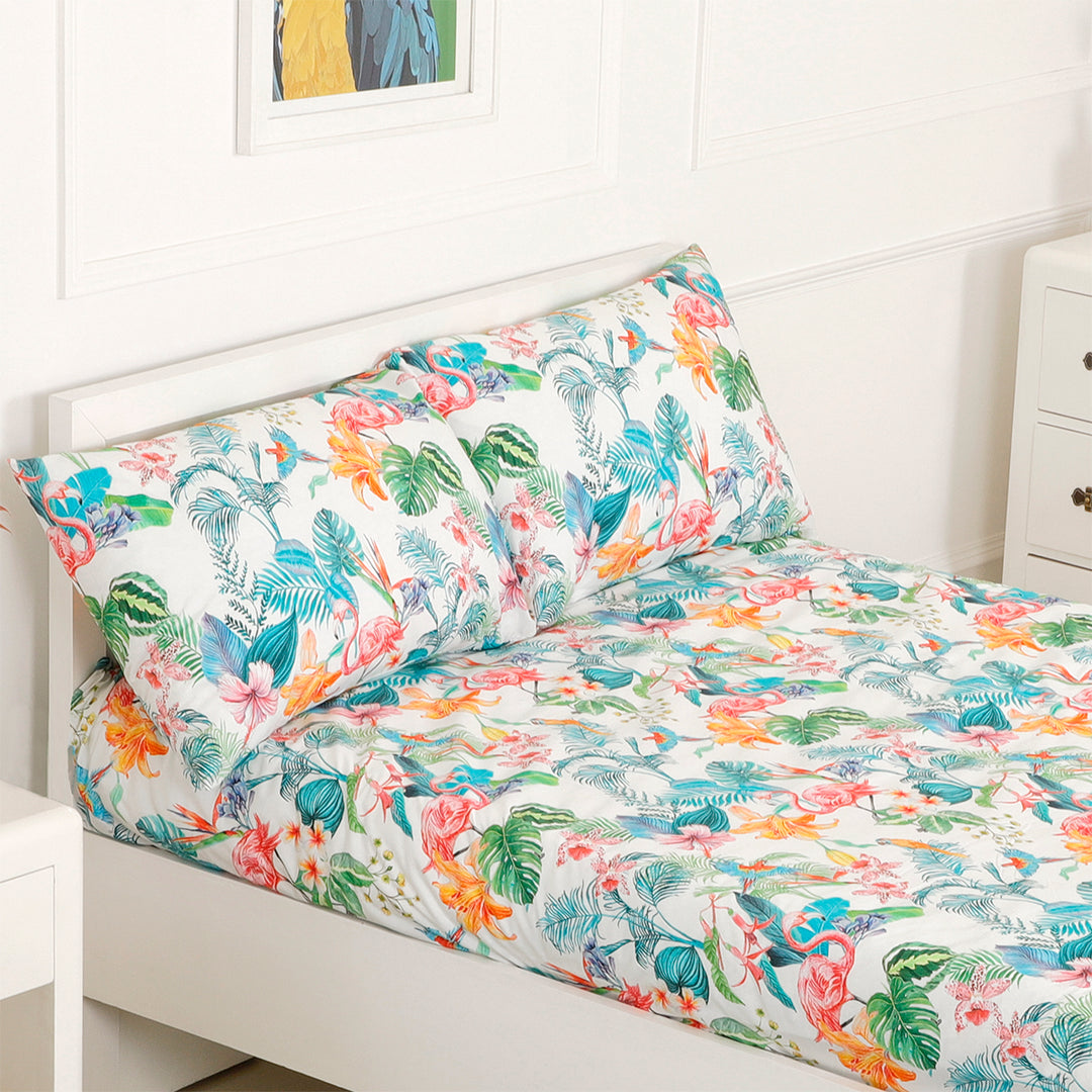 Tropical Paradise Organic Cotton Bedsheet Set