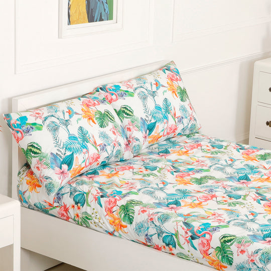 Tropical Paradise Organic Cotton Bedsheet Set