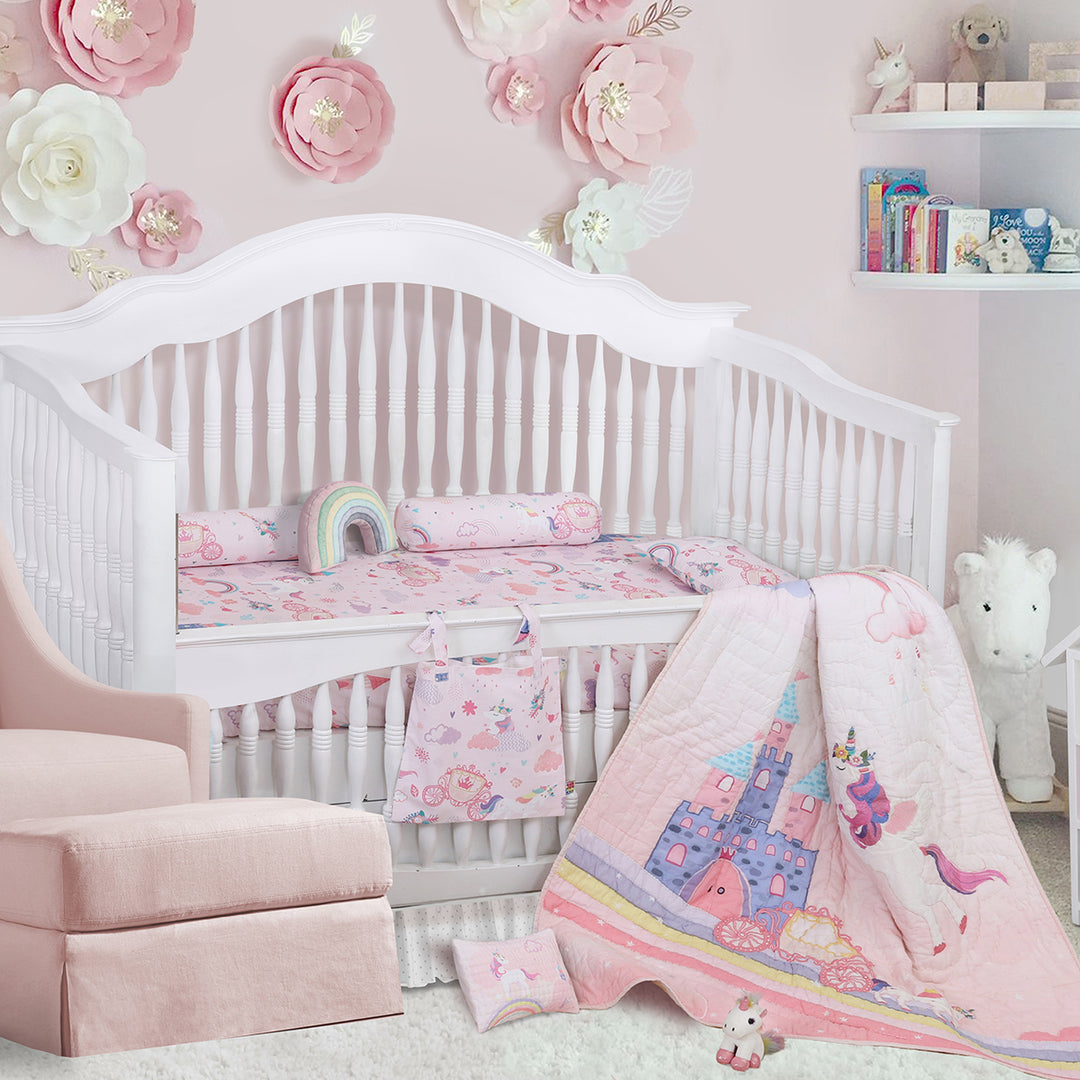 Unicorn Dreams Pillow, Bolster & Diaper Pouch Set