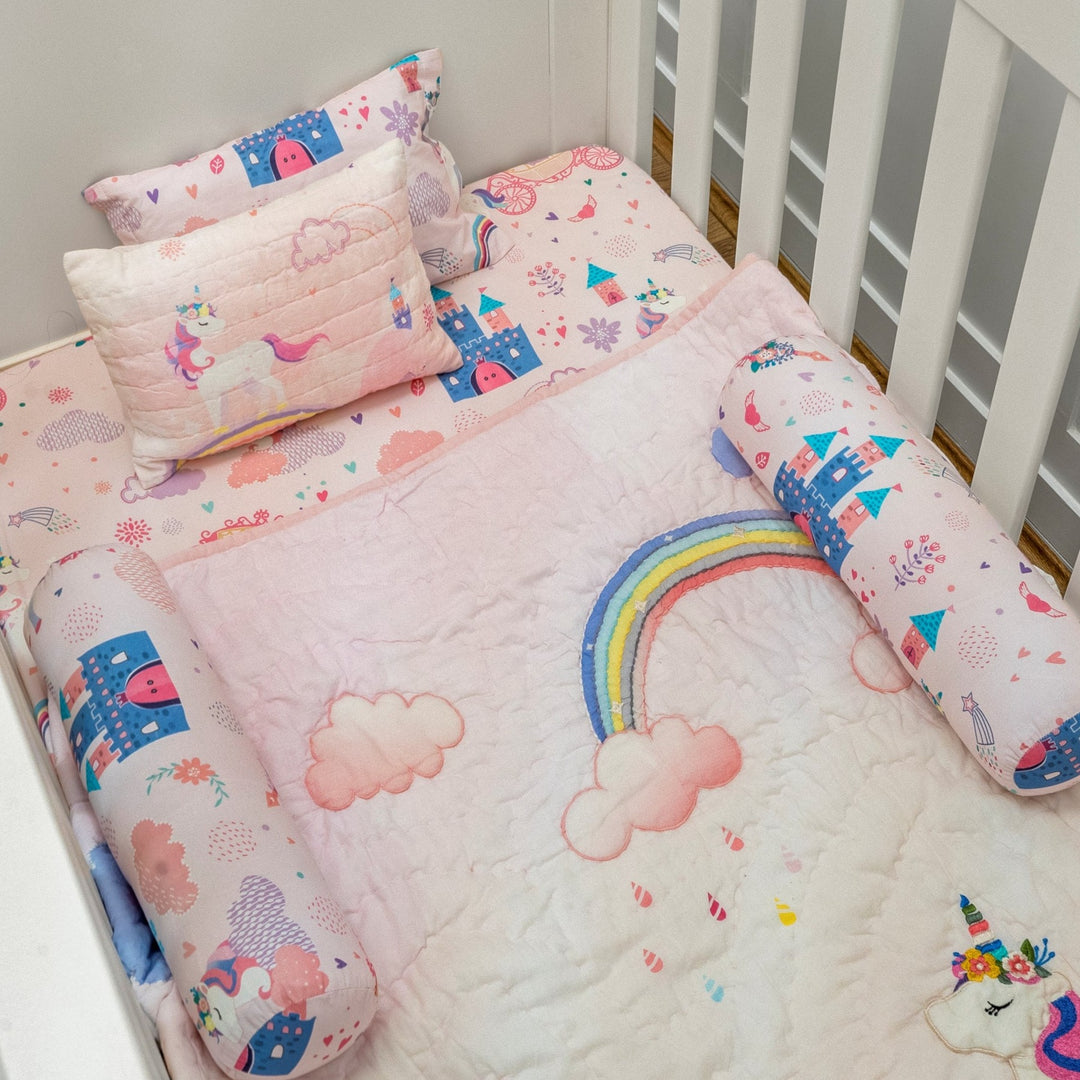 Unicorn Dreams Organic Cotton Cot Bedding Set