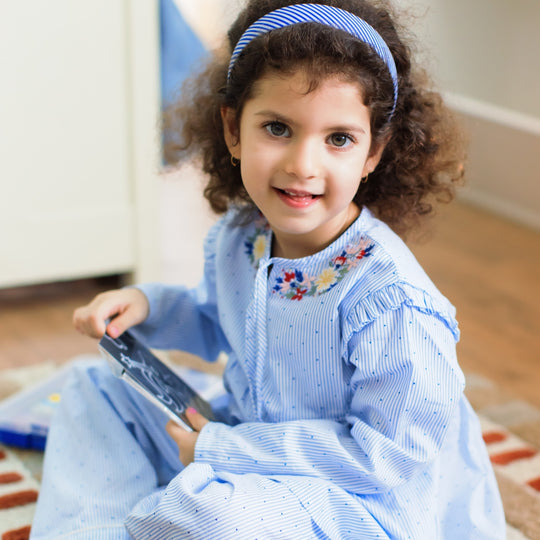 True Blue Polka Cotton Nightsuit