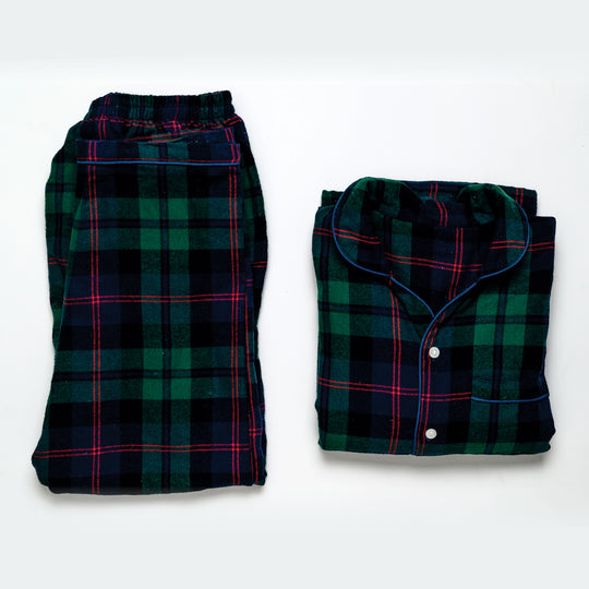 Athens Green Check Winter Nightsuit