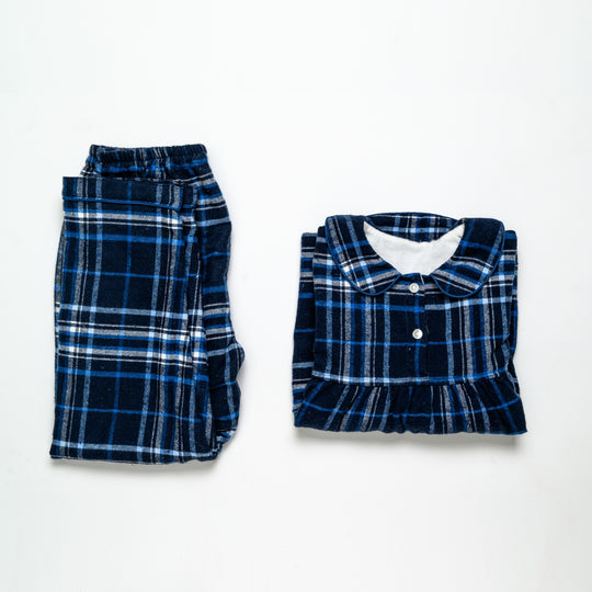 New York Plaid Winter Nightsuits Girls