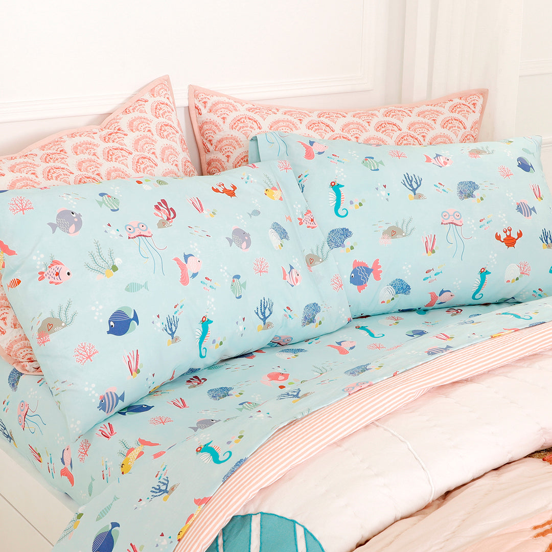 Mermaid Tea Party Organic Cotton Bedsheet Set