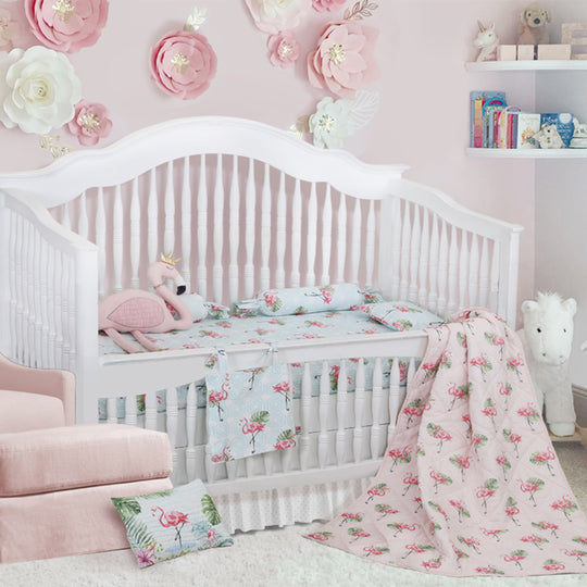 Dancing with the Flamingos Organic Cotton Fitted Sheet