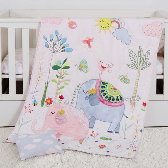 Ellie's Baby Steps Organic Cotton Quilted Pillow