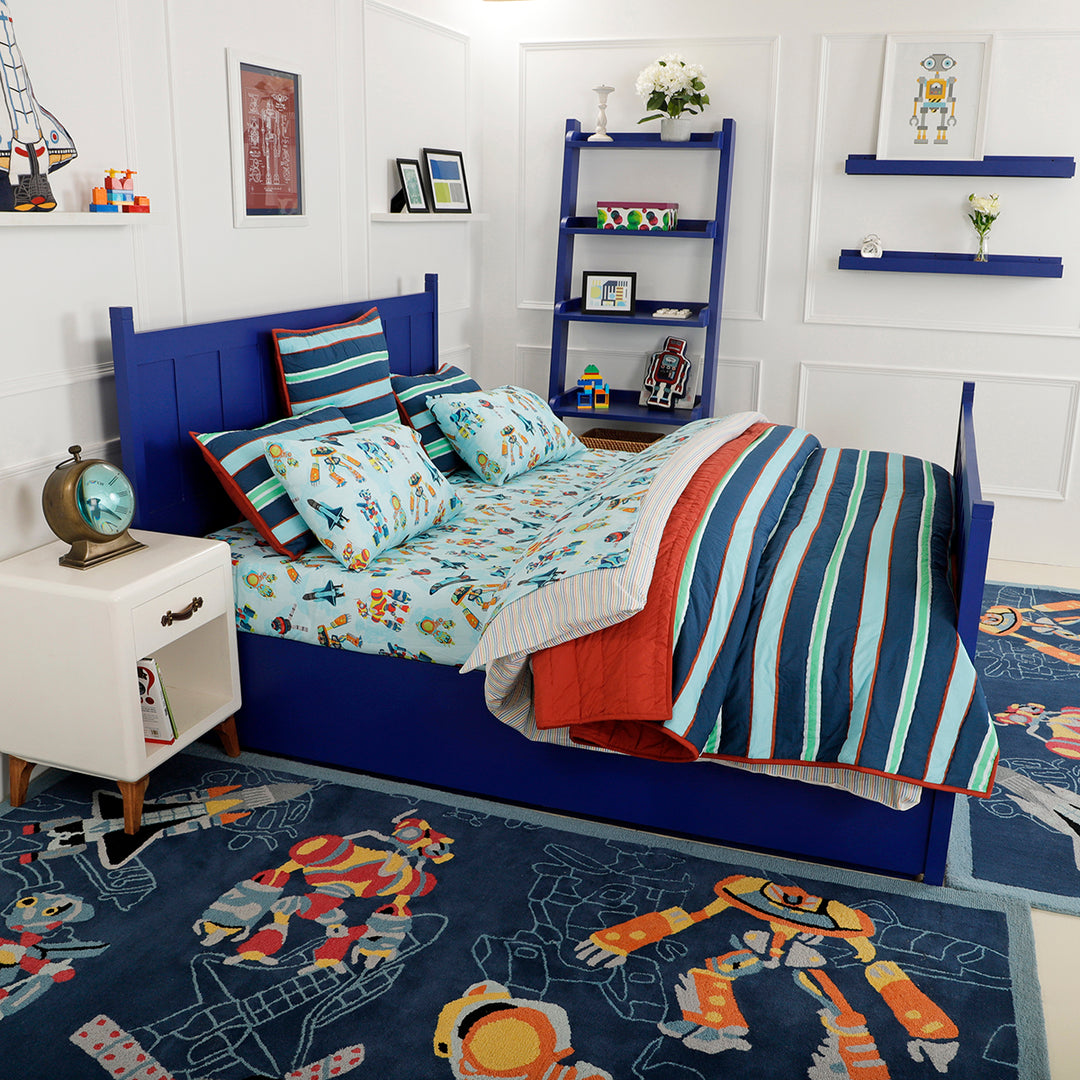 Robot Cruise Organic Cotton Bedsheet Set