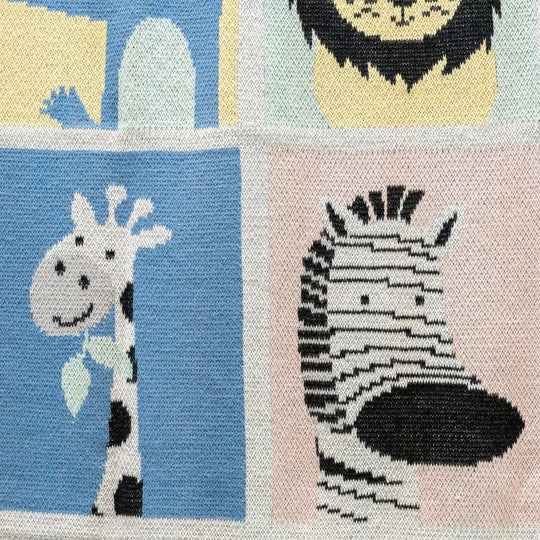 Jungle Animals Organic Cotton Blanket