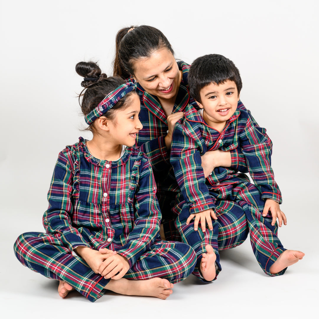 Highland Check Winter Nightsuit - Girls