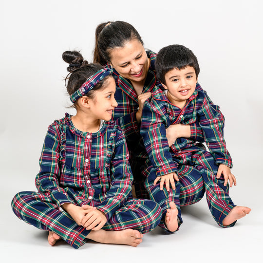 Highland Check Winter Nightsuit - Girls