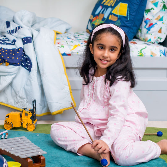 Daffodil Stripe Cotton Nightsuit