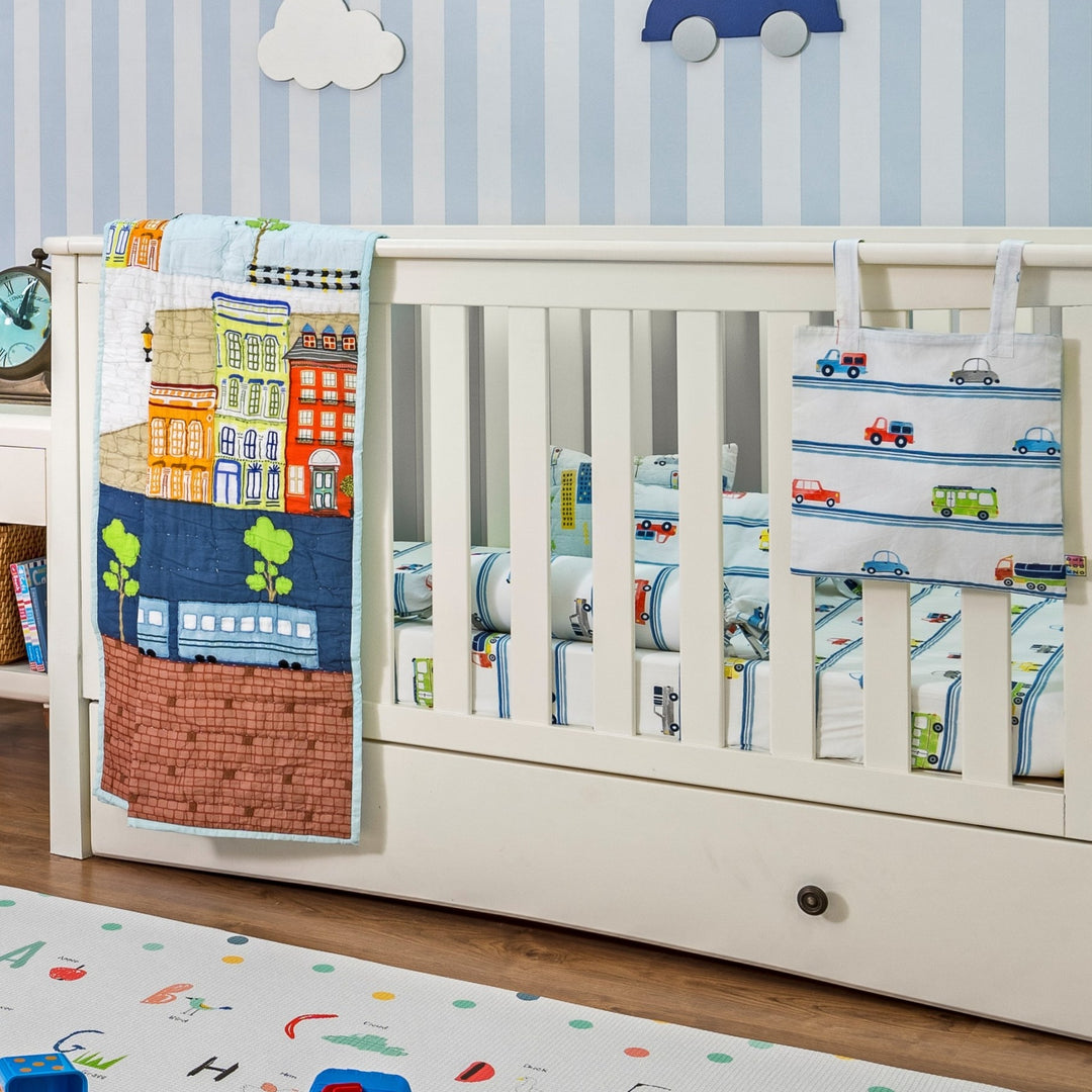 Little Engines Organic Cotton Fitted Sheet