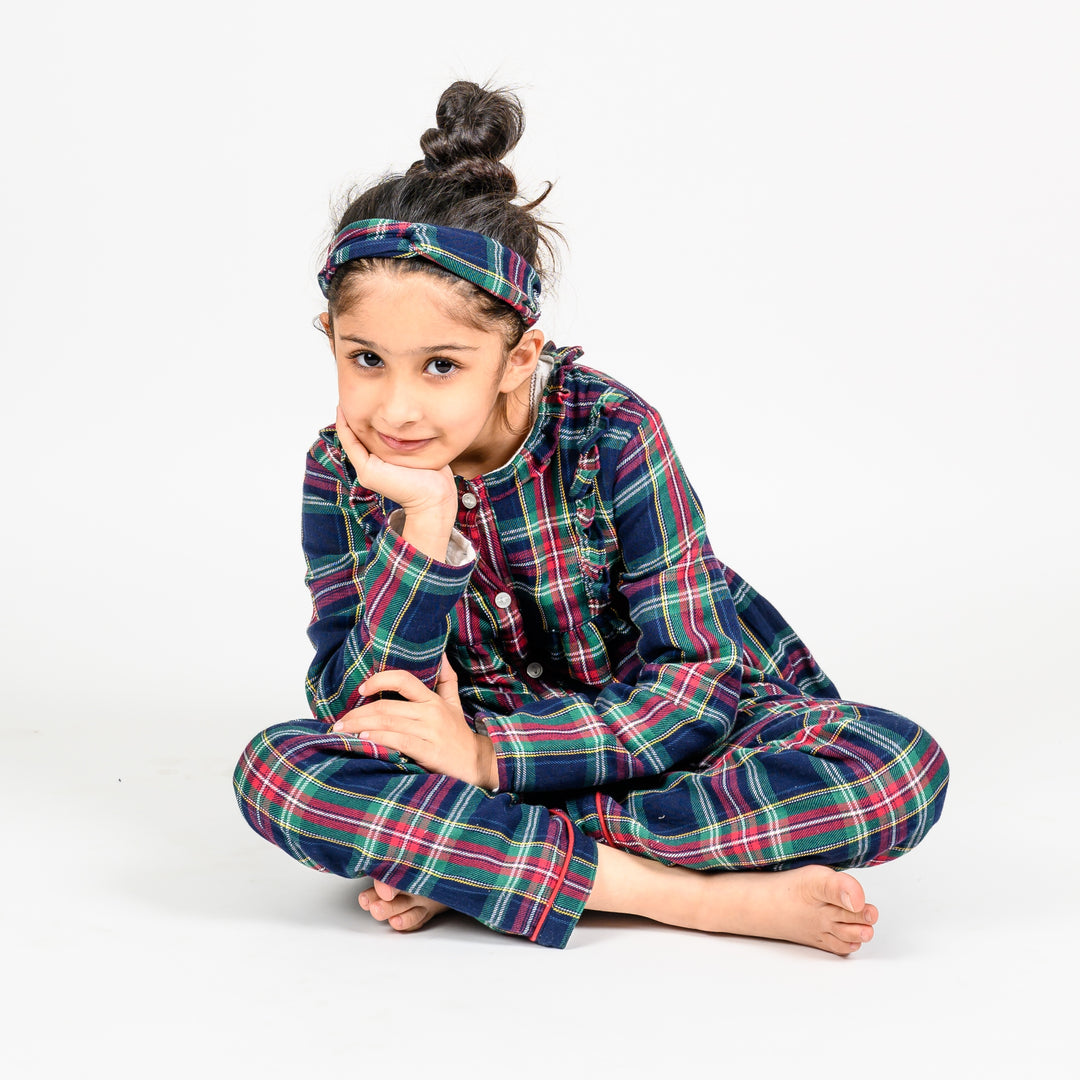 Highland Check Winter Nightsuit - Girls