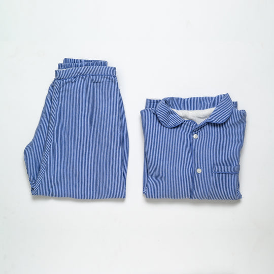 Pinstripe Blue Winter Nightsuit