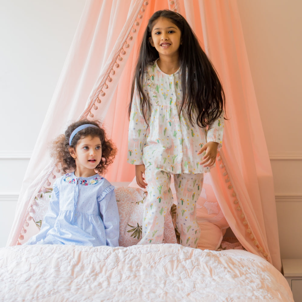 Llama Love Organic Muslin Nightsuit
