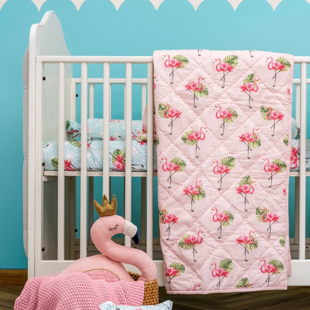 Dancing With The Flamingos Organic Cotton Bedding Set