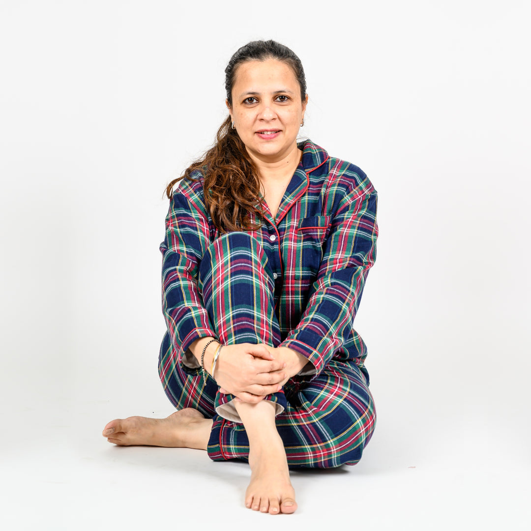 Highland Check Winter Nightsuit - Girls