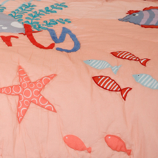 Mermaid Tea Party Organic Cotton Quilt