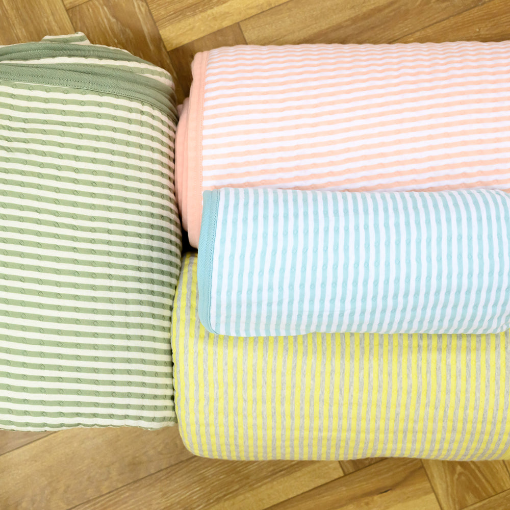 Sage Green Knit Quilted Blanket