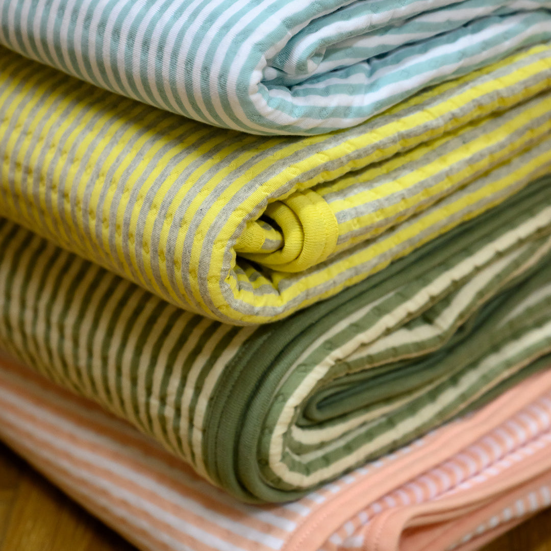 Sage Green Knit Quilted Blanket