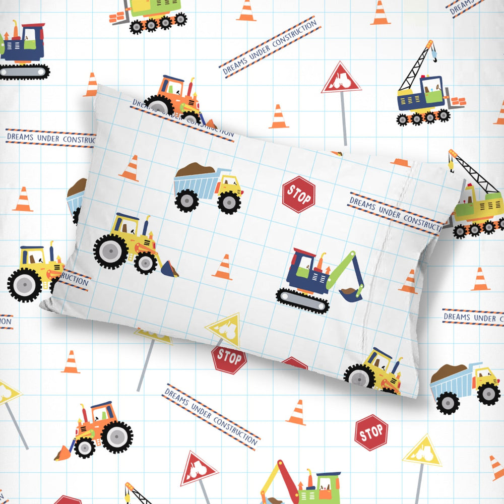 Dreams Under Construction Organic Cotton Pillow Case
