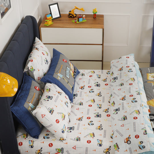 Dreams Under Construction Organic Cotton Bedsheet Set