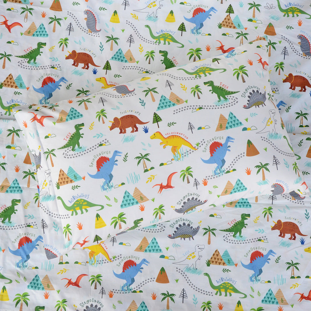Dinosaur Park Organic Cotton Pillow Case