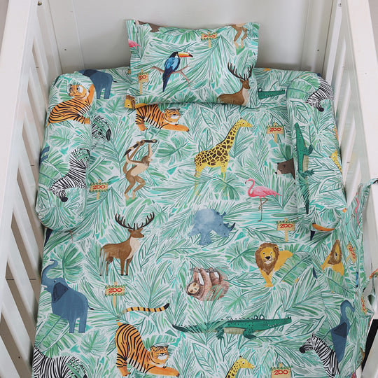 Jungle Safari Organic Cotton Fitted Sheet