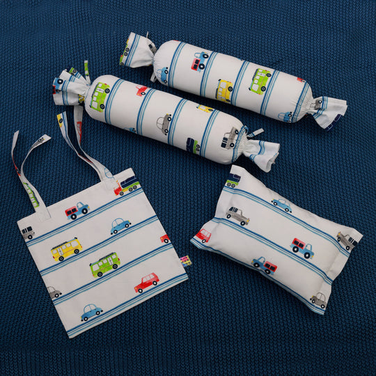 Little Engines Pillow, Bolster & Diaper Pouch Set