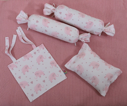 Ellie's Baby Steps Pillow, Bolster & Diaper Pouch Set