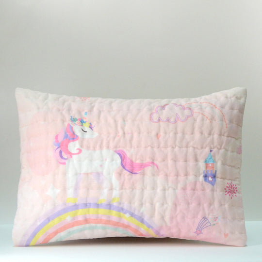 Unicorn Magical Kingdom Organic Cotton Quilted Pillow