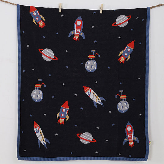 Space Adventure Organic Cotton Blanket