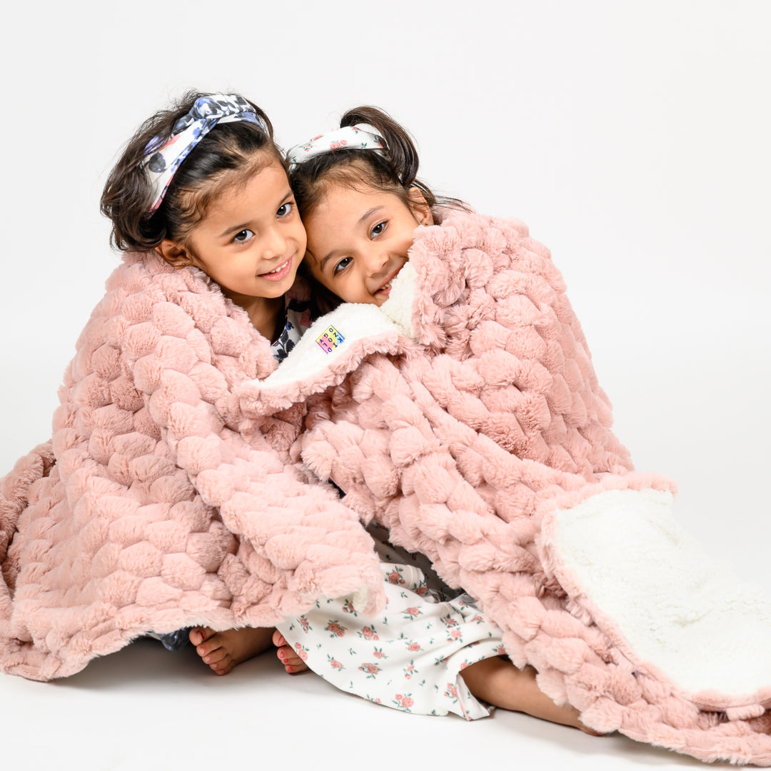 Blush Pink Luxe Fur Blanket