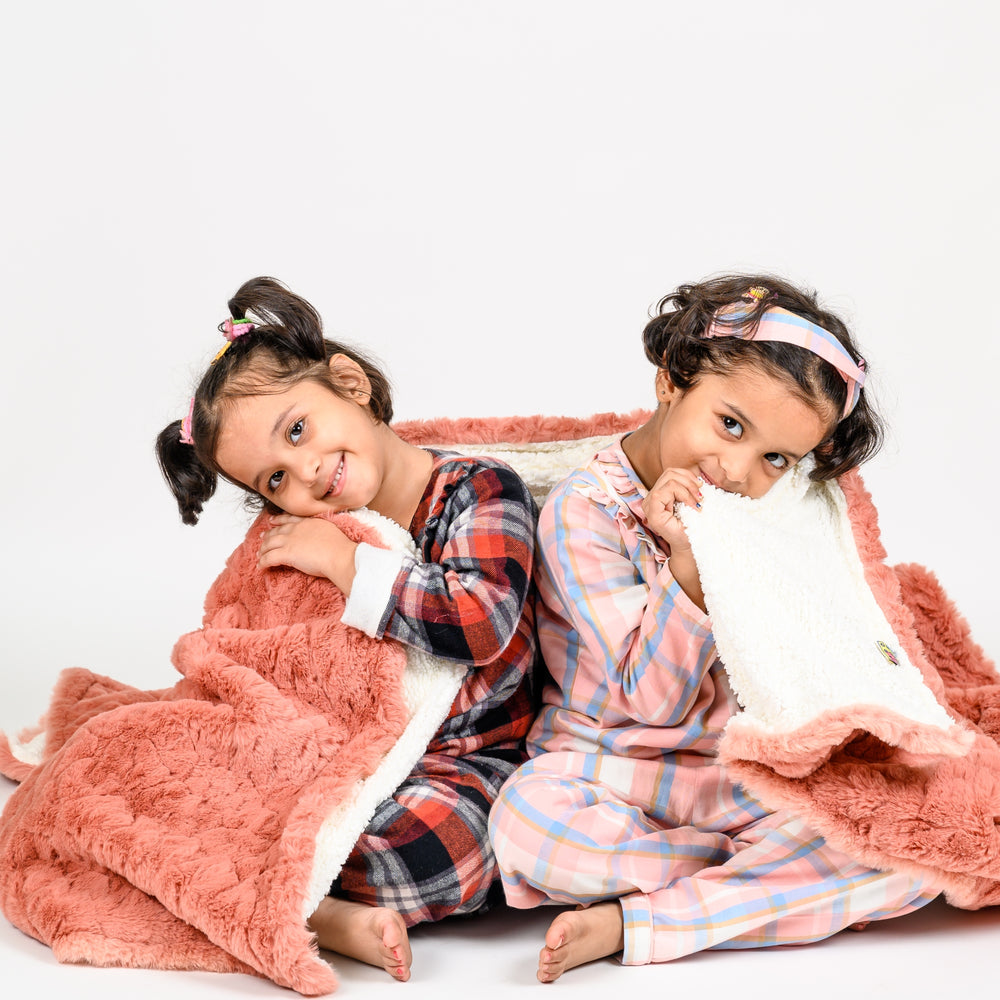 Blush Peach Luxe Fur Blanket