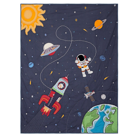 Space Adventure Boys Organic Cotton Quilt